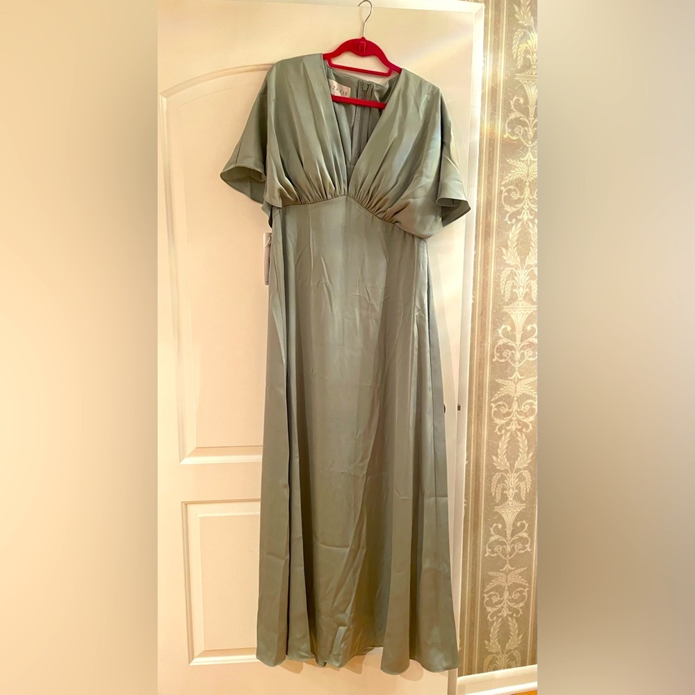 Azazie long satin dress ***new***